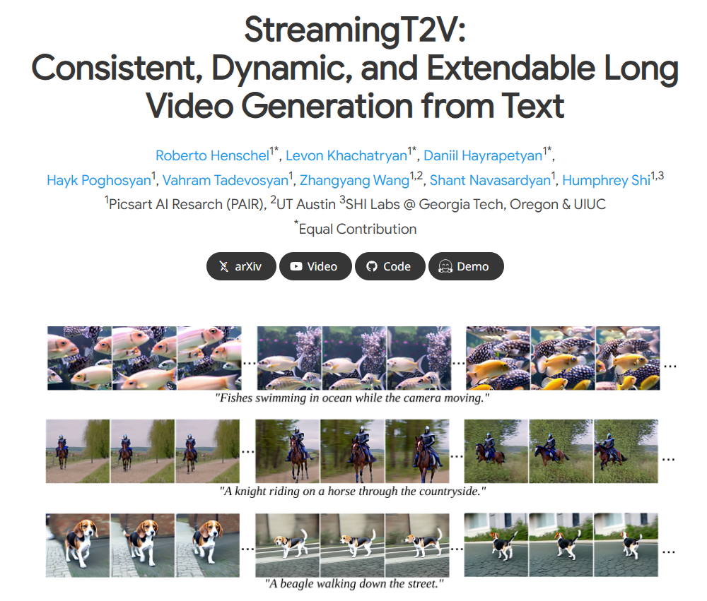 StreamingT2V