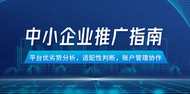 中小企业竞价推广指南，平台优劣势分析，适配性判断，账户管理协作|HOOK协议网