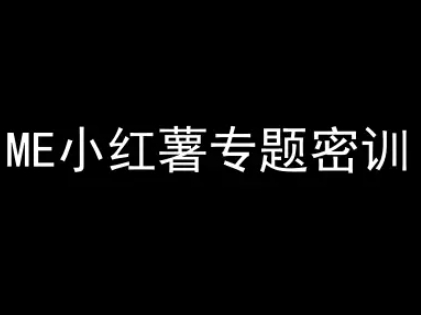 ME小红薯专题密训-小红书电商教程|HOOK协议网
