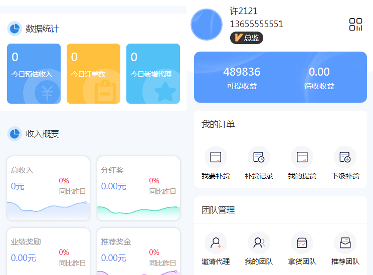 微商代理商补货商城系统源码|HOOK协议网