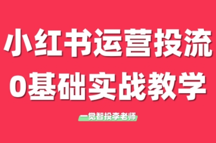 李老师·小红书运营投流，0基础实战教学(更新)|HOOK协议网
