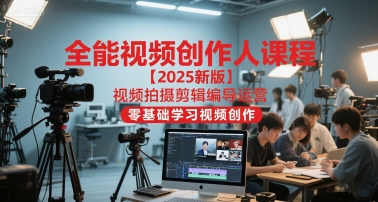 全能视频创作人课程【2025新版】视频拍摄剪辑编导运营，零基础学习视频创作|HOOK协议网