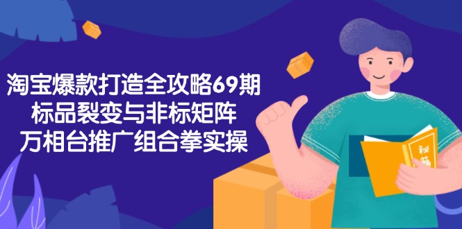 淘宝爆款打造全攻略-69期，标品裂变与非标矩阵，万相台推广组合拳实操|HOOK协议网