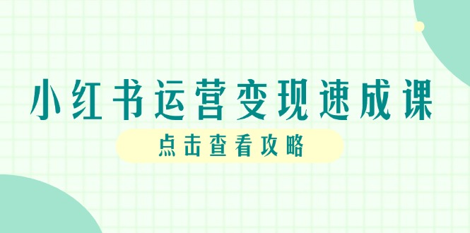 小红书运营变现速成课，账号搭建到暴力起号，个人IP全流程指南|HOOK协议网