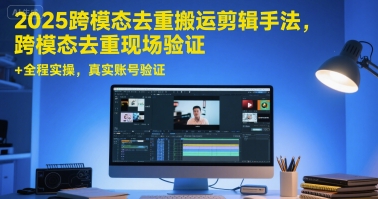 2025跨模态去重搬运剪辑手法，跨模态去重现场验证 +全程实操，真实账号验证|HOOK协议网