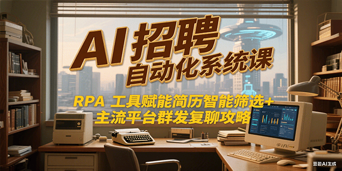 AI招聘自动化系统课，RPA工具赋能简历智能筛选+主流平台群发复聊全攻略|HOOK协议网