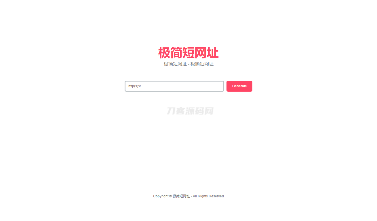 简约在线生成短网址系统源码 短链防红域名系统 带后台|HOOK协议网