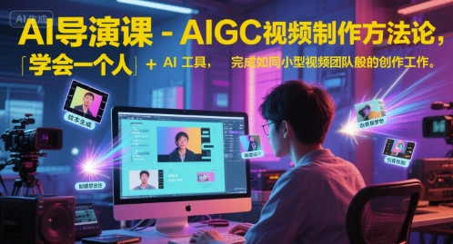 AI导演课-AIGC视频制作方法论，学会一个人+AI工具，完成如同小型视频团队般的创作工作，实现导演梦|HOOK协议网
