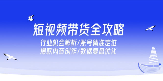 短视频带货全攻略，行业机会解析/账号精准定位/爆款内容创作/数据复盘优化|HOOK协议网