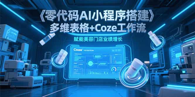 零代码AI小程序搭建，多维表格+Coze工作流，赋能美容门店业绩增长|HOOK协议网