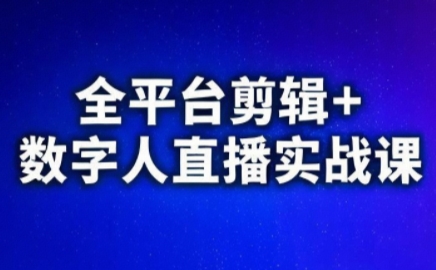 视频号、快手、抖音全平台剪辑+数字人直播实战课(更新6月)​|HOOK协议网