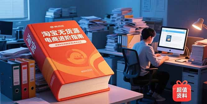 淘宝无货源电商进阶指南，包含新人课、进阶课，配套资料，蓝海选品等|HOOK协议网