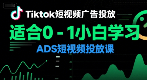 Tiktok短视频广告投放，适合0-1小白学习ADS短视频投放课|HOOK协议网