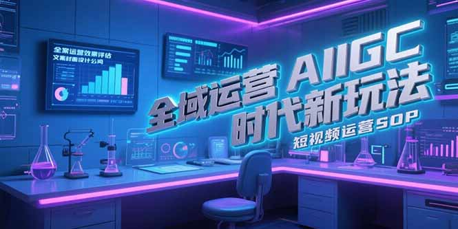 全域运营AIGC时代新玩法，文案封面设计公式，短视频运营SOP|HOOK协议网