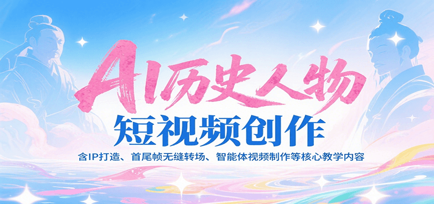 AI历史人物短视频创作，含IP打造、首尾帧无缝转场、智能体视频制作等核心教学内容|HOOK协议网