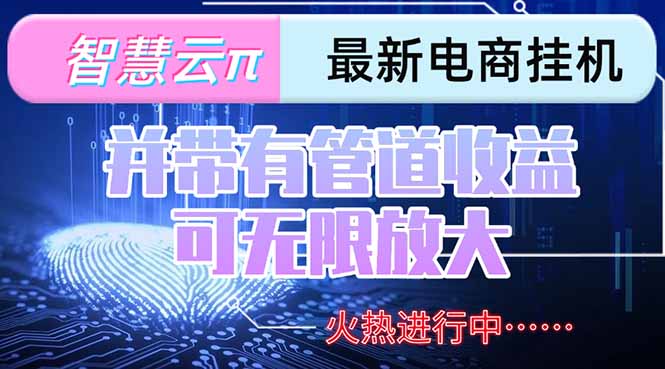 智慧云π电脑挂机单机每天收益300—500+ 并带有团队管道收益 可无限放大|HOOK协议网